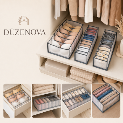 Düzenova 3’lü Düzen Kutusu | Daha Düzenli Dolaplar İçin Pratik Organizer