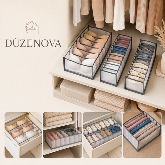 Düzenova 3’lü Düzen Kutusu | Daha Düzenli Dolaplar İçin Pratik Organizer